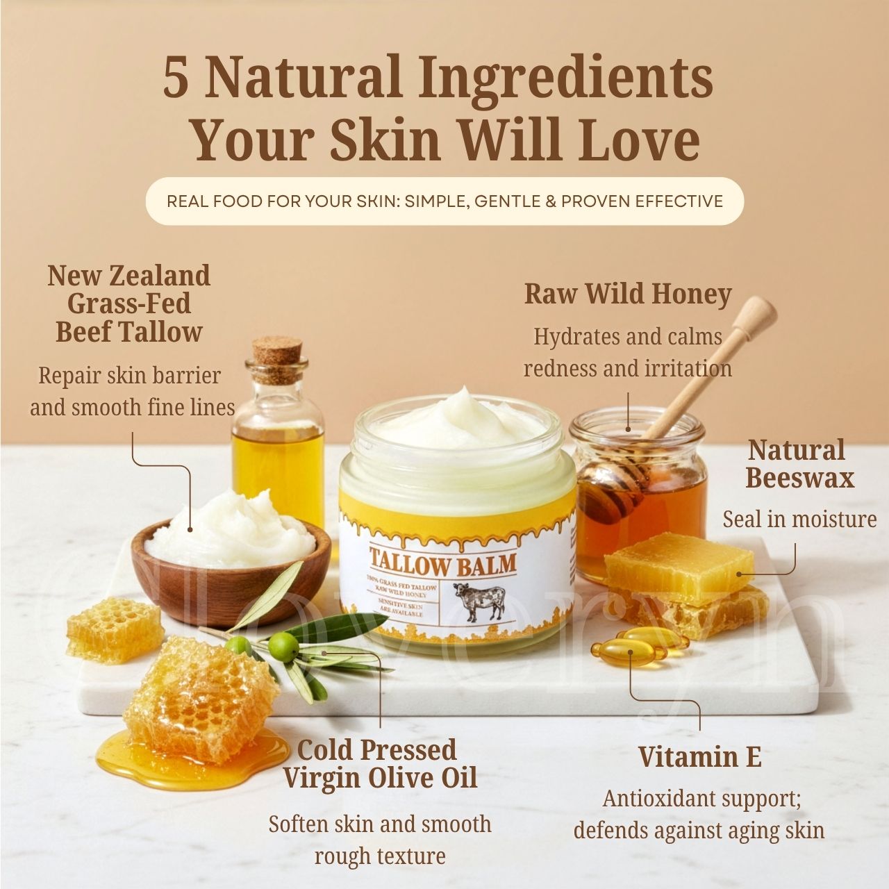 Grass Fed Tallow & Honey Balm