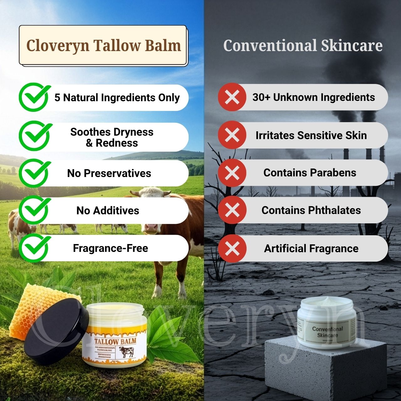 Grass Fed Tallow & Honey Balm